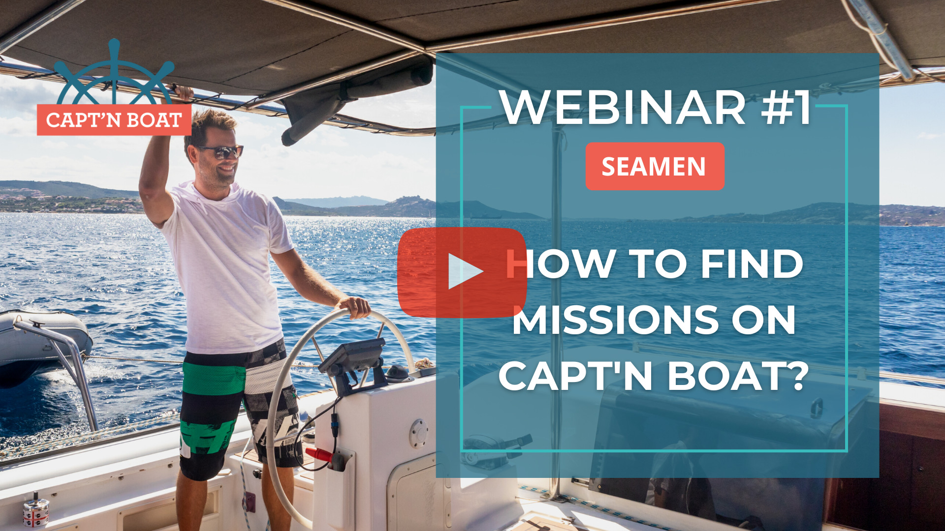 youtube thumbnail of the webinar replay how to find missions on captnboat